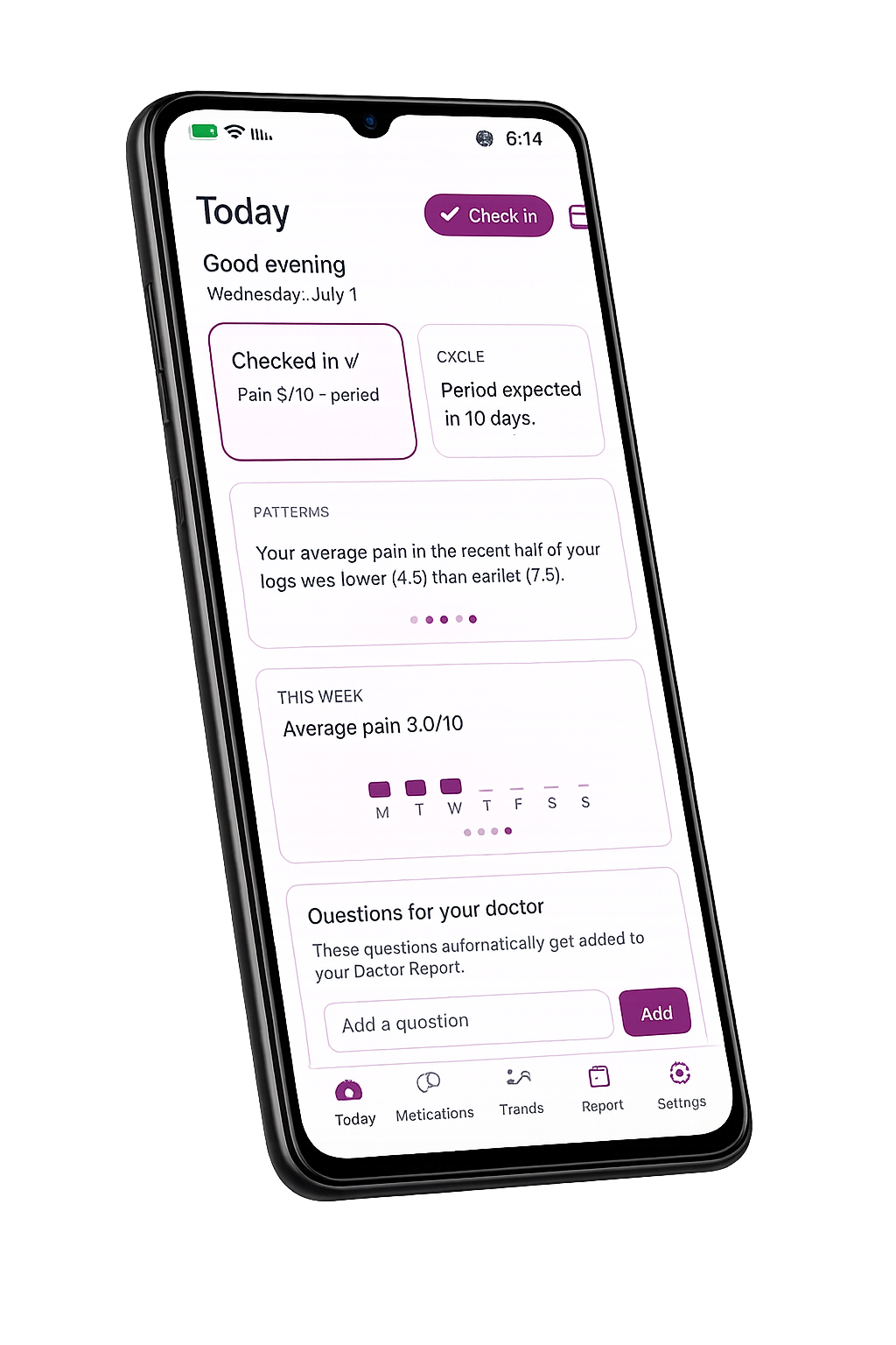 Endo Tracker app preview