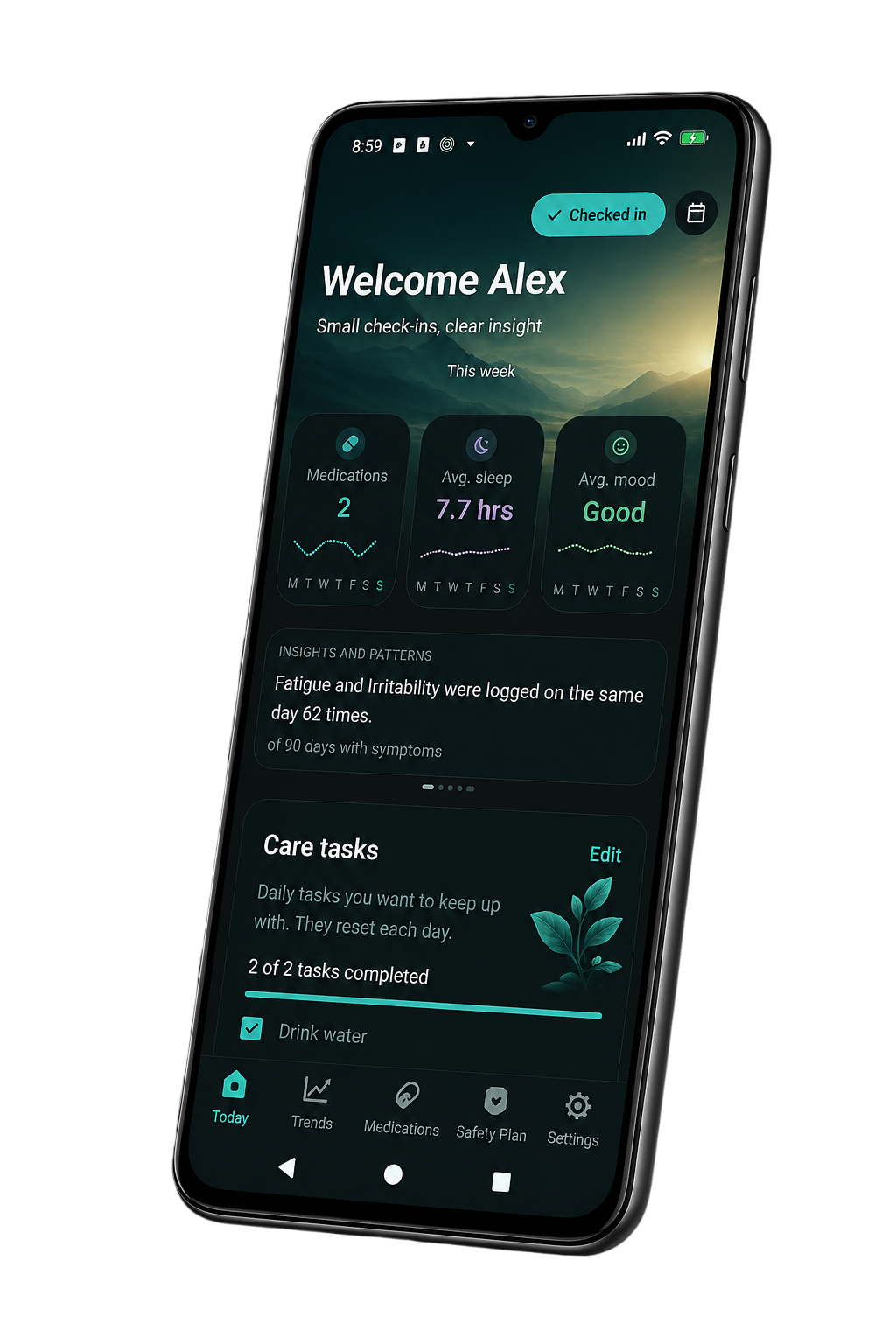 Mimir: Mental Health Tracker app preview